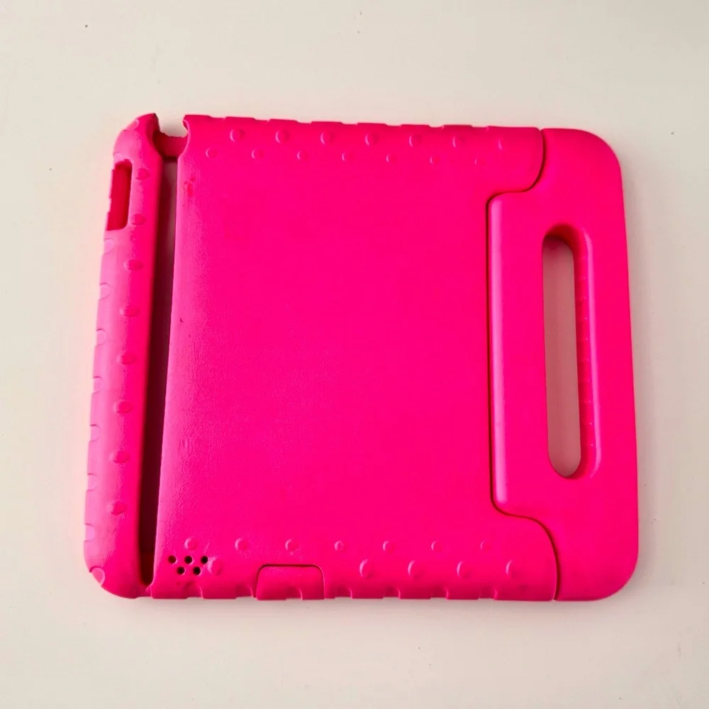 iPad Dynamo Foam Protective Carrying Case w Easy Grip Handle • Hot Pink